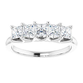 Platinum 1 CTW Natural Diamond Anniversary Band